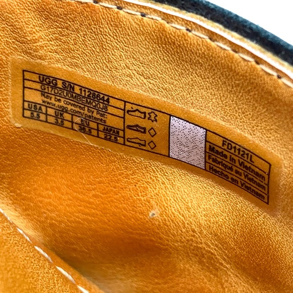 UGG Ximema Black Leather Open Toe Slide Sandals 5.5 Bohemian Boho Casual Summer - Picture 11 of 15